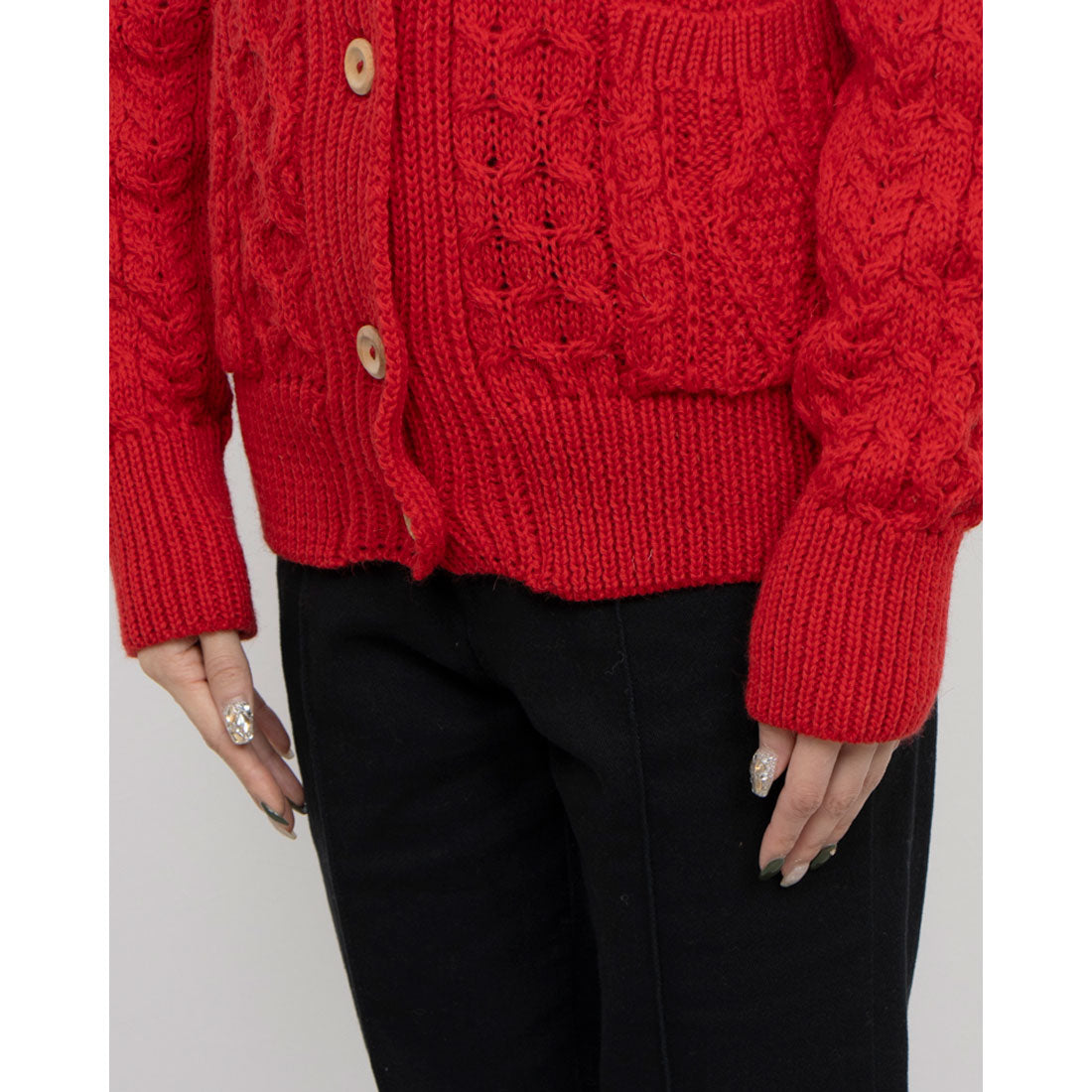 JAMES CHARLOTTE アランケーブルカーディガン James Charlotte Cable Knit Cardigan