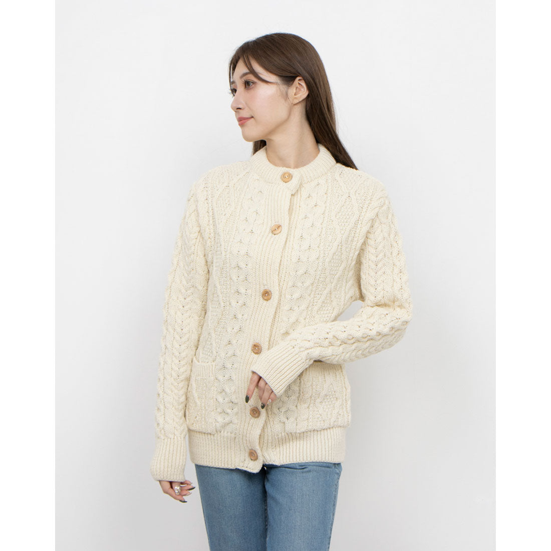 JAMES CHARLOTTE（ジェームズシャルロット）ケーブルカーディガン James Charlotte Cable Knit Cardigan