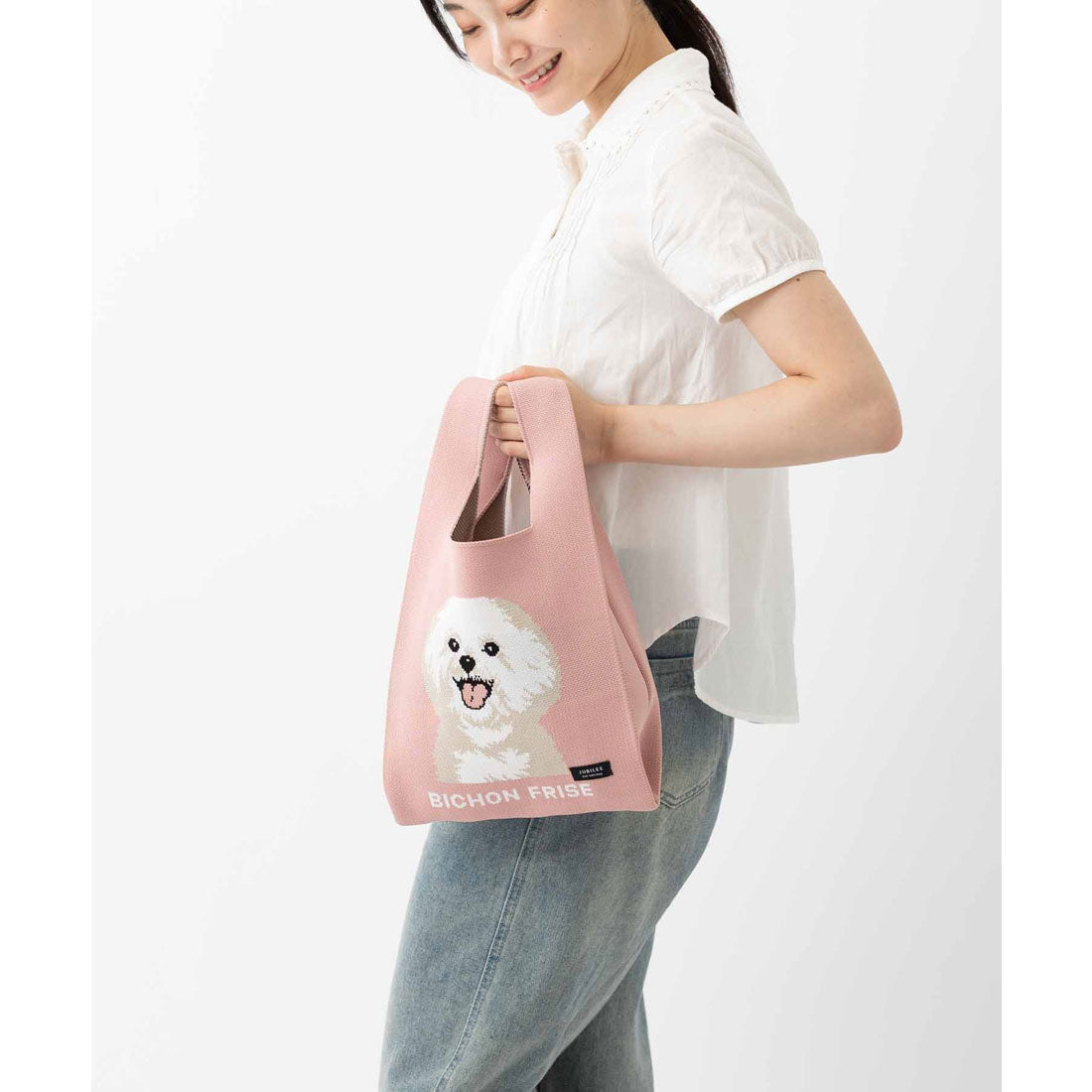 ジュビリー Jubilee ニットトートバッグ 大きめマルシェサイズ 犬種別デザイン お散歩 （その他20） その他20