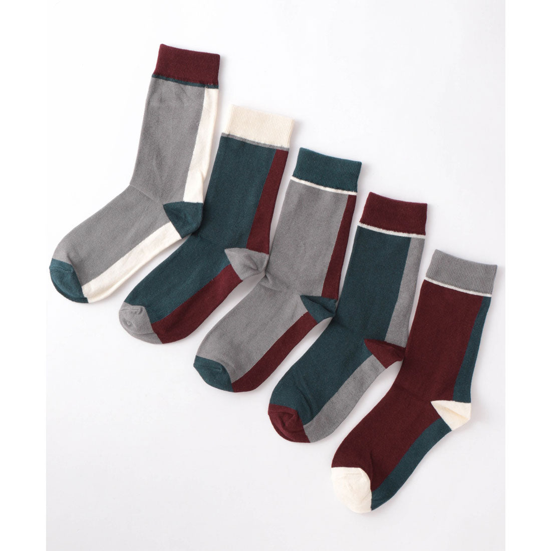 禧年禧年不對稱5件5套中性襪子