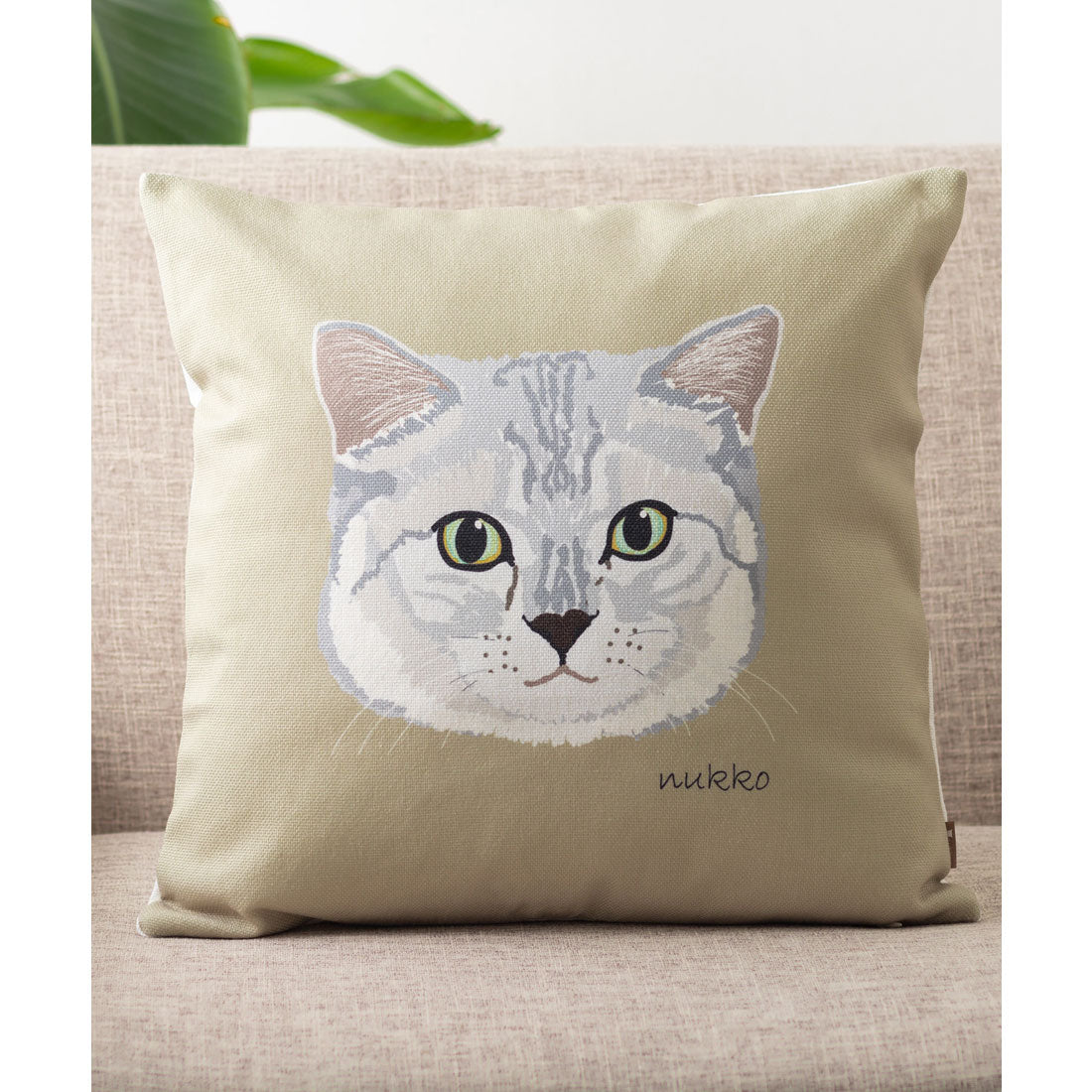 ジュビリー Jubilee × Nukko コラボ クッションカバー ペットデザイナー 犬 猫 ウサギ （オートミール） オートミール