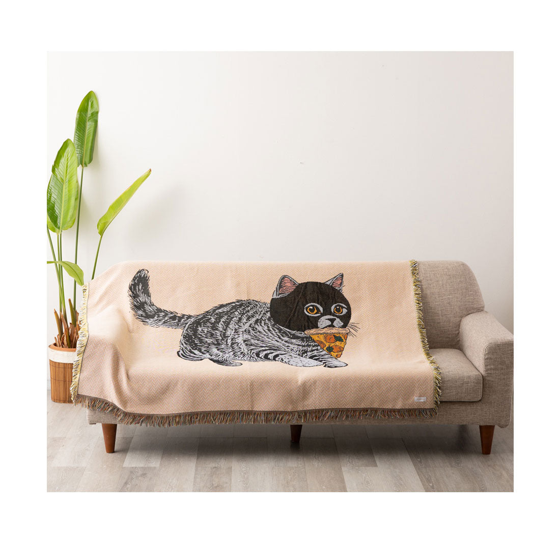 ジュビリー Jubilee 猫 犬デザイン ジャガード織 スローケットラグ アソート 130x160cm （P） P