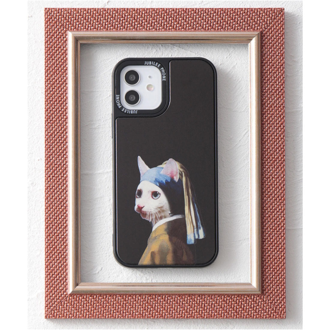 ジュビリー Jubilee 【12対応】TPU 鏡面 名画やペットデザイン iPhone スマホケース,ブラック