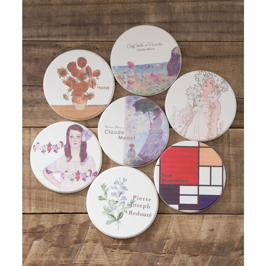 ジュビリー Jubilee 珪藻土コースター 2枚セット 名画デザインアソート （その他4） その他4
