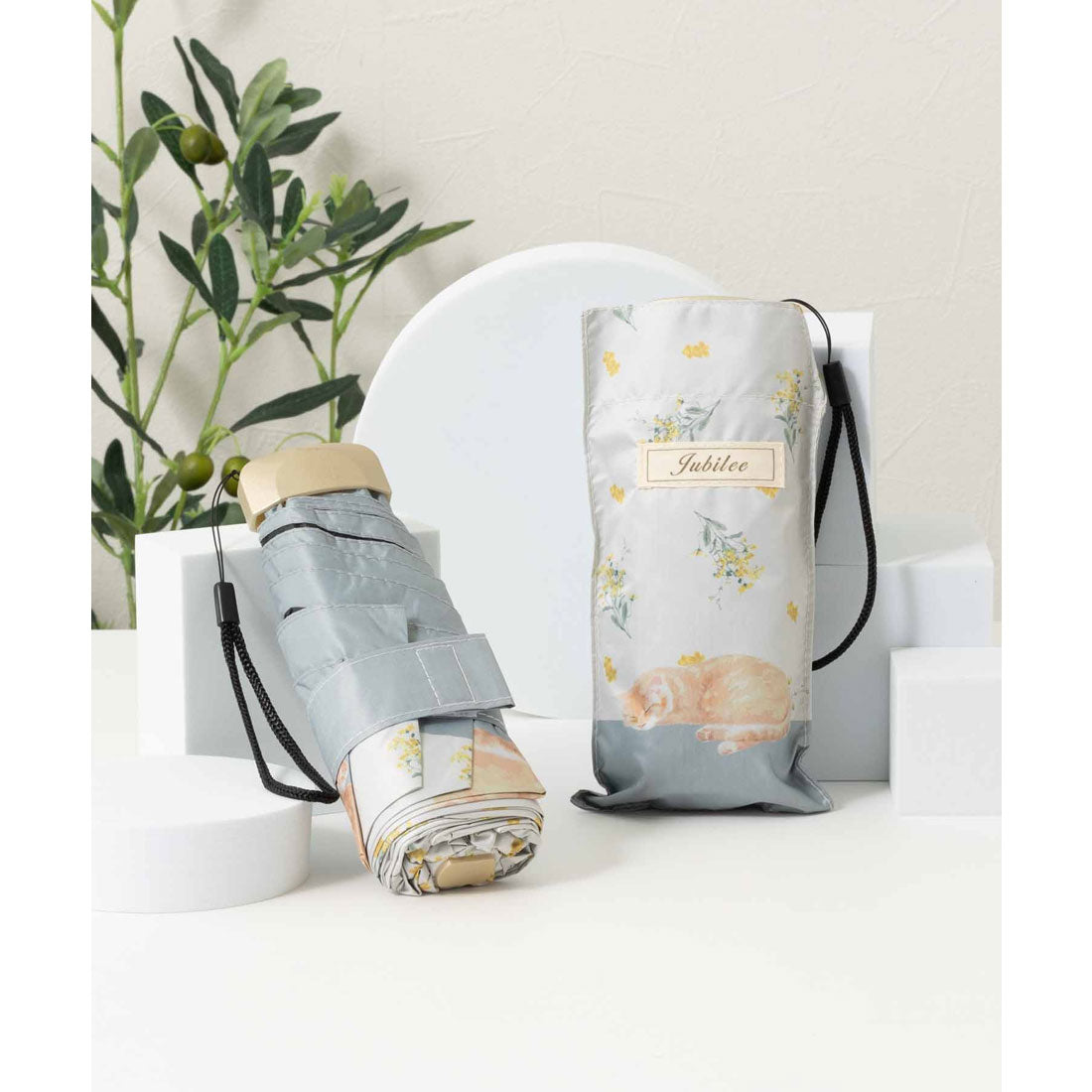 ジュビリー Jubilee UV 99%カット 晴雨兼用  猫 北欧 タータン デザインなど 軽量コンパクト 折りたたみ日傘 UPF50+ （その他26） その他26