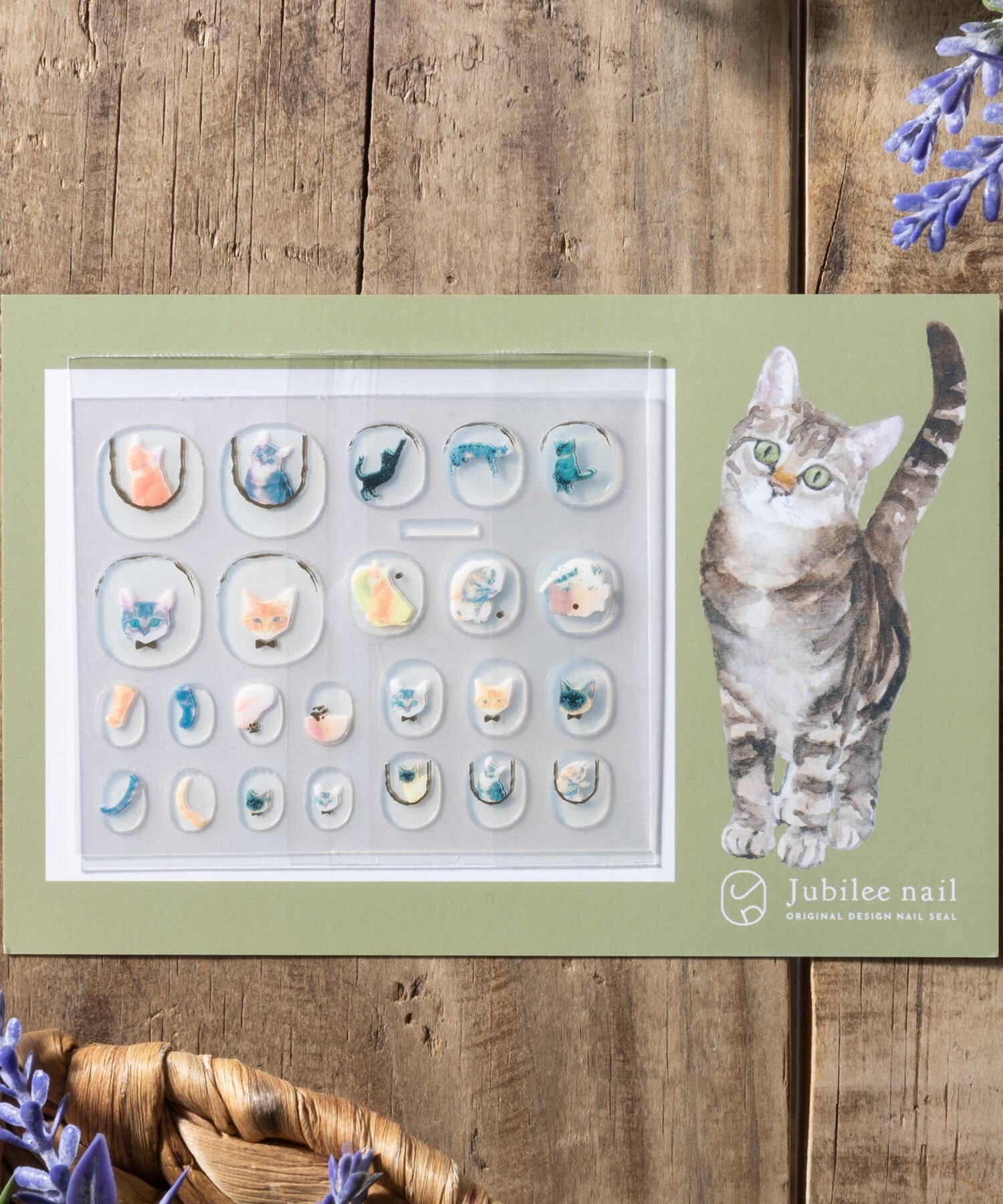ジュビリー Jubilee 世界の名画や猫デザイン 樹脂ネイルシール 【両手×2枚セット】 【返品不可商品】,その他2-1