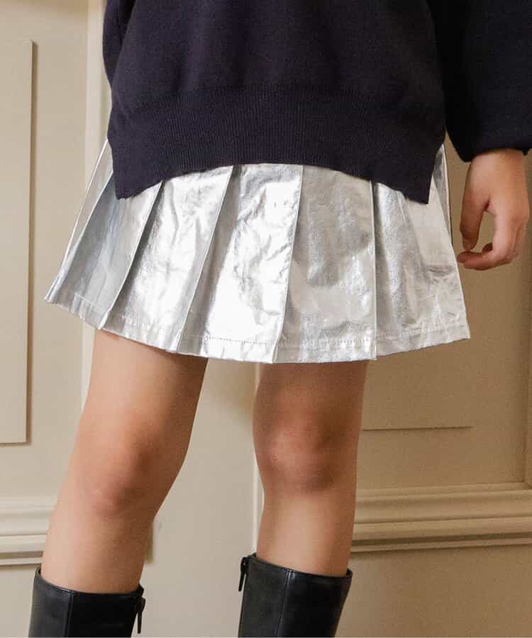 【リンク】プリーツスカパン シルバー 80cm