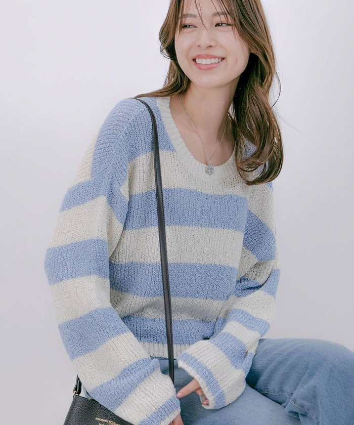 JAYRO Gyro Ribbed Border Pullover