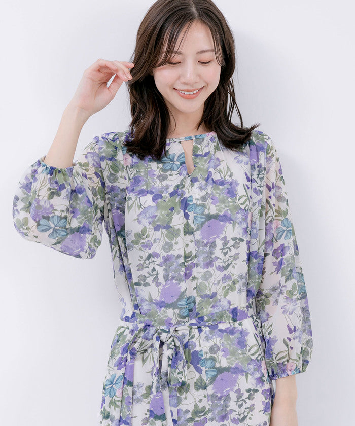 ジャイロ JAYRO 花柄シフォンワンピース