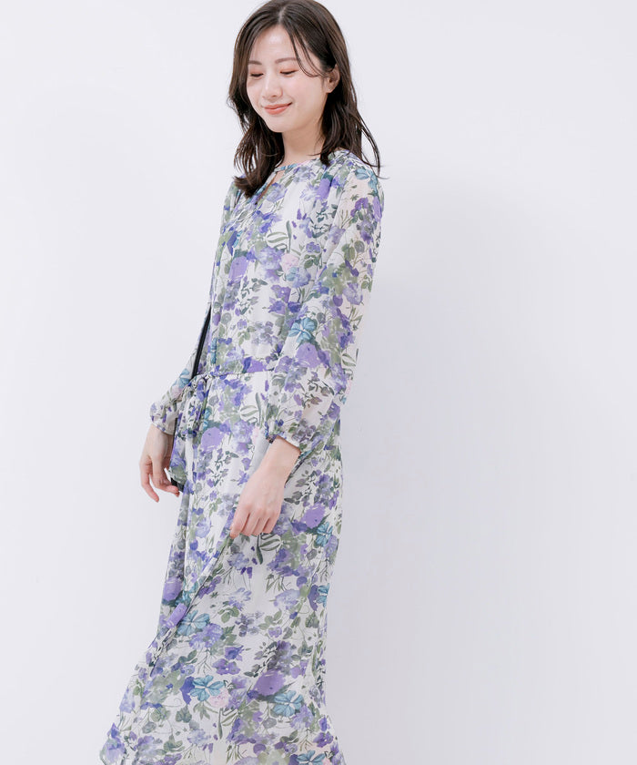 ジャイロ JAYRO 花柄シフォンワンピース
