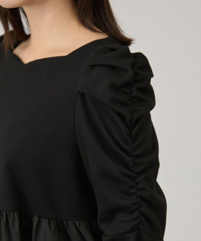 ジャイロ JAYRO パール使いペプラムプルオーバー   （クロ） クロ