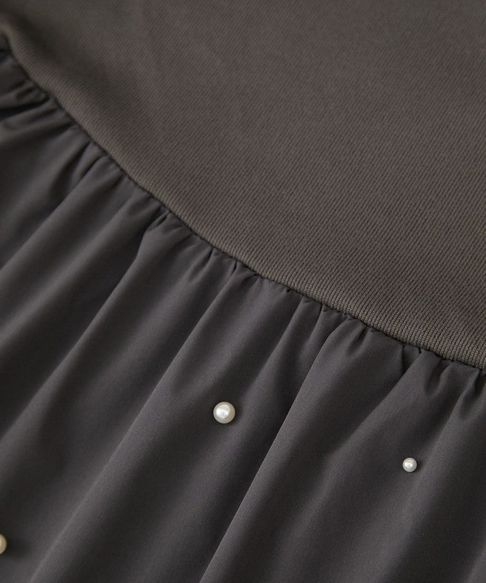 ジャイロ JAYRO パール使いペプラムプルオーバー   （クロ） クロ