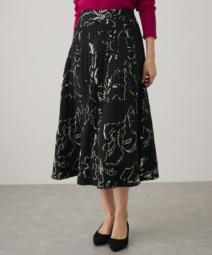 JAYRO Gyro Graphical Print Long Skirt R34-112
