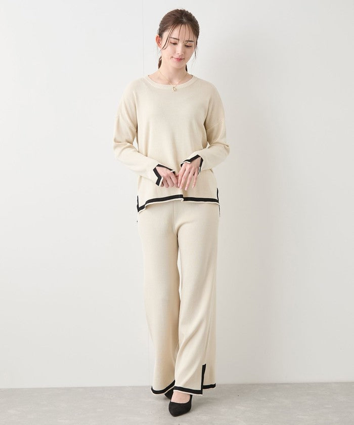ジャイロ JAYRO 配色ニットパンツセットアップ  151ー192951  セレクション （シロ） シロ