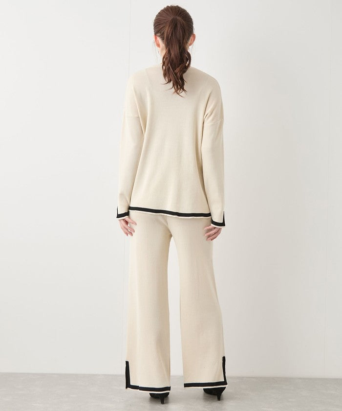 ジャイロ JAYRO 配色ニットパンツセットアップ  151ー192951  セレクション （シロ） シロ