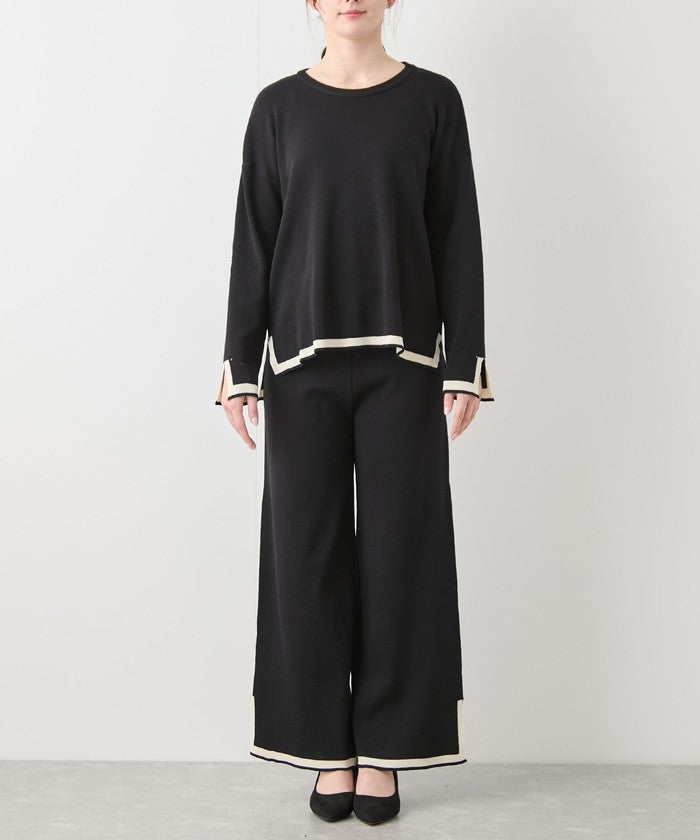 ジャイロ JAYRO 配色ニットパンツセットアップ  151ー192951  セレクション （シロ） シロ