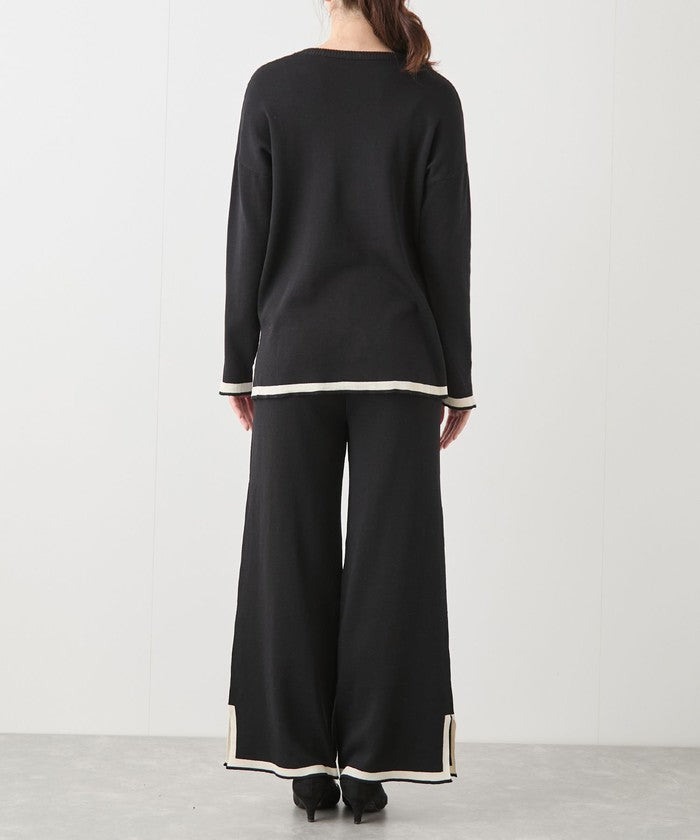 ジャイロ JAYRO 配色ニットパンツセットアップ  151ー192951  セレクション （シロ） シロ