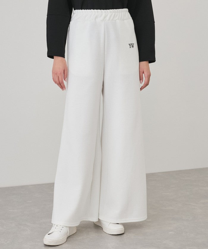 JAYRO Gyro Point Logo Embroidered Wide Pants