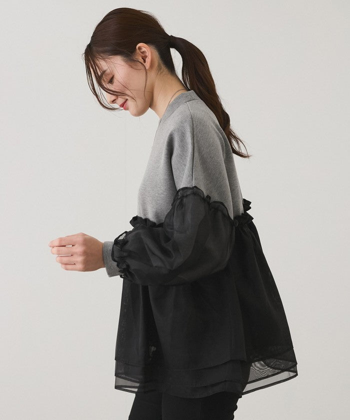ジャイロ JAYRO オーガンジー切替プルオーバー  58ー190055  セレクション