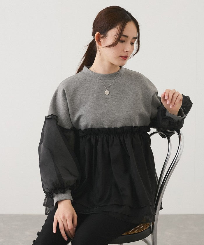 ジャイロ JAYRO オーガンジー切替プルオーバー  58ー190055  セレクション