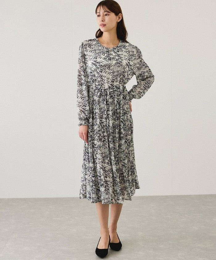 ジャイロ JAYRO ペイント柄シフォンワンピース