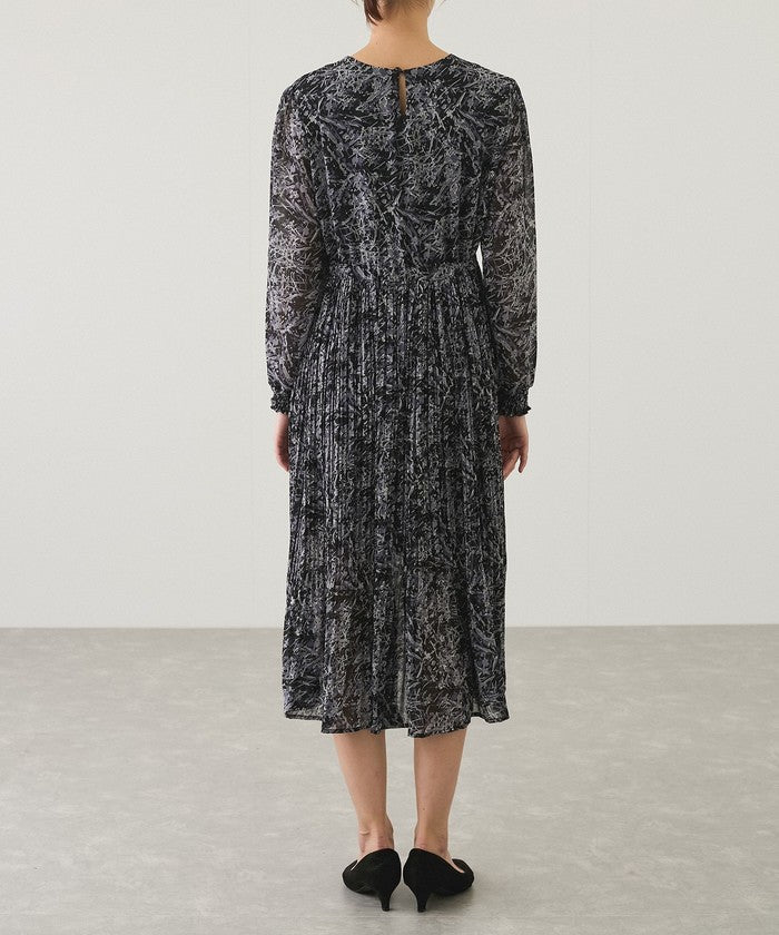 ジャイロ JAYRO ペイント柄シフォンワンピース