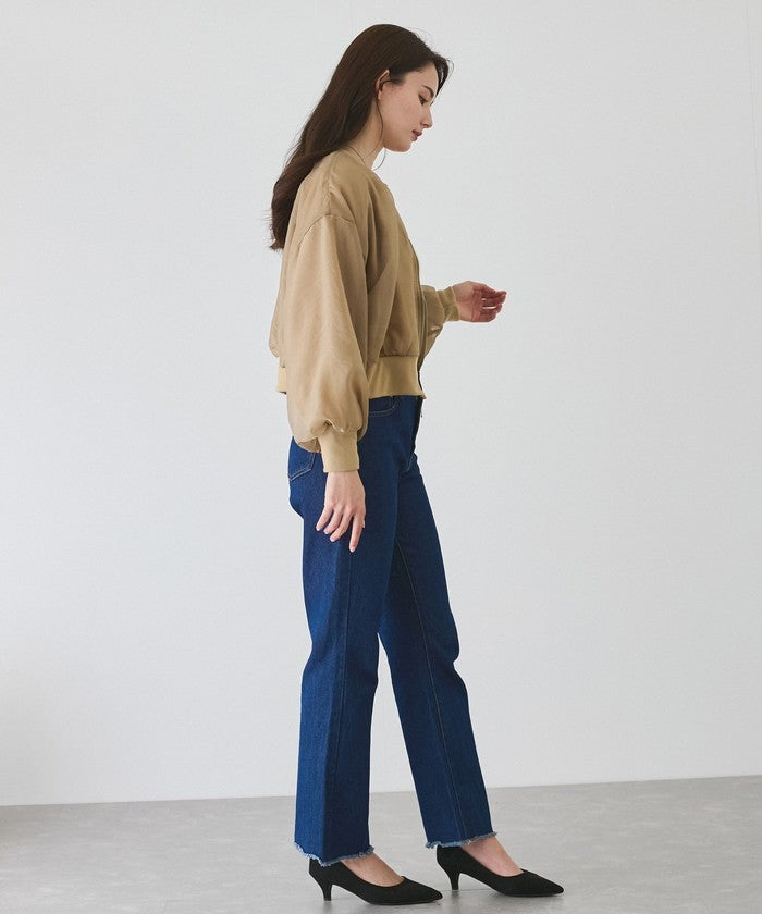 ジャイロ JAYRO オーガンジーレイヤードダブルジップショートブルゾン （ホワイト2） ホワイト2