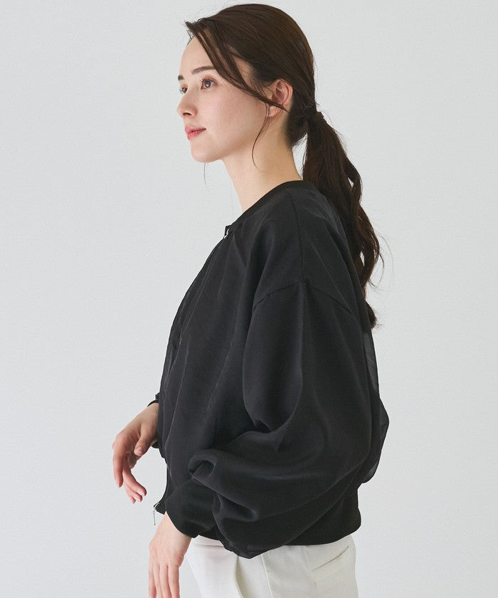 ジャイロ JAYRO オーガンジーレイヤードダブルジップショートブルゾン （ホワイト2） ホワイト2