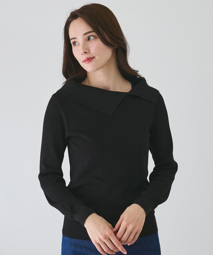 ジャイロ JAYRO ラメアシメオフショル風プルオーバー （ブラック） ブラック