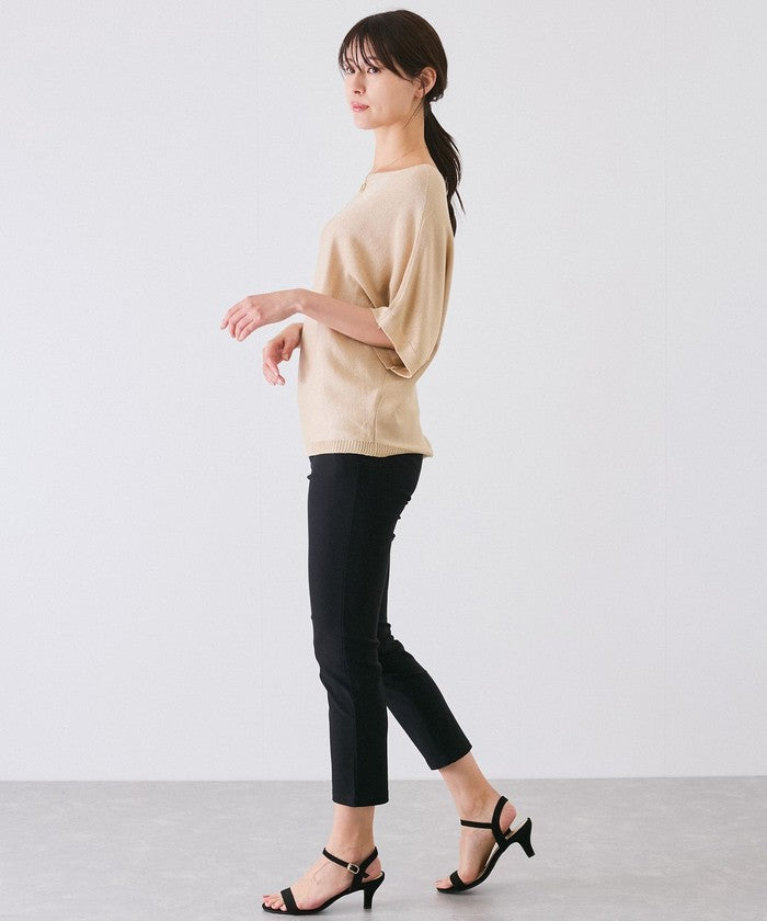 ジャイロ JAYRO ドルマン5分袖ラメニット  N12ー266A （グレー） グレー