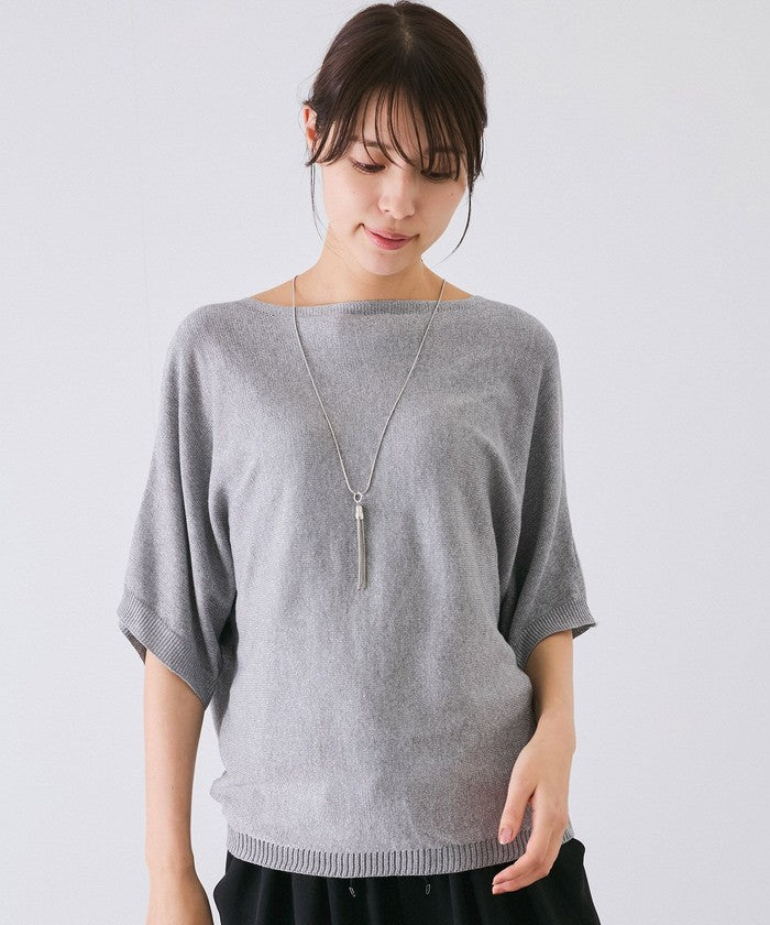 ジャイロ JAYRO ドルマン5分袖ラメニット  N12ー266A （グレー） グレー