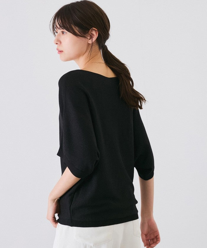 ジャイロ JAYRO ドルマン5分袖ラメニット  N12ー266A （グレー） グレー