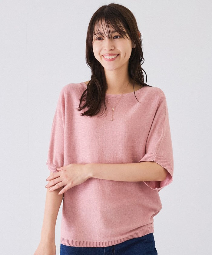 ジャイロ JAYRO ドルマン5分袖ラメニット  N12ー266A （グレー） グレー