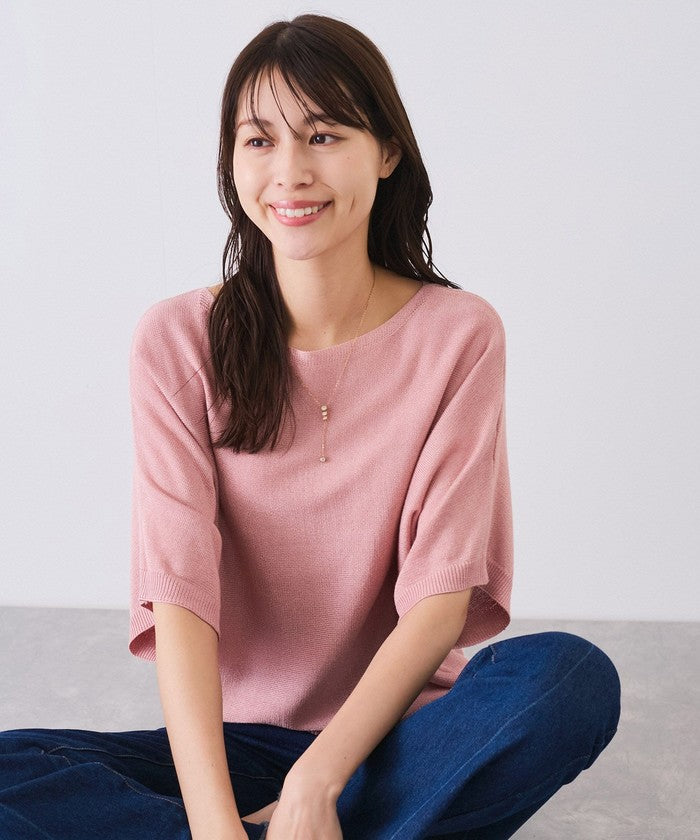 ジャイロ JAYRO ドルマン5分袖ラメニット  N12ー266A （グレー） グレー