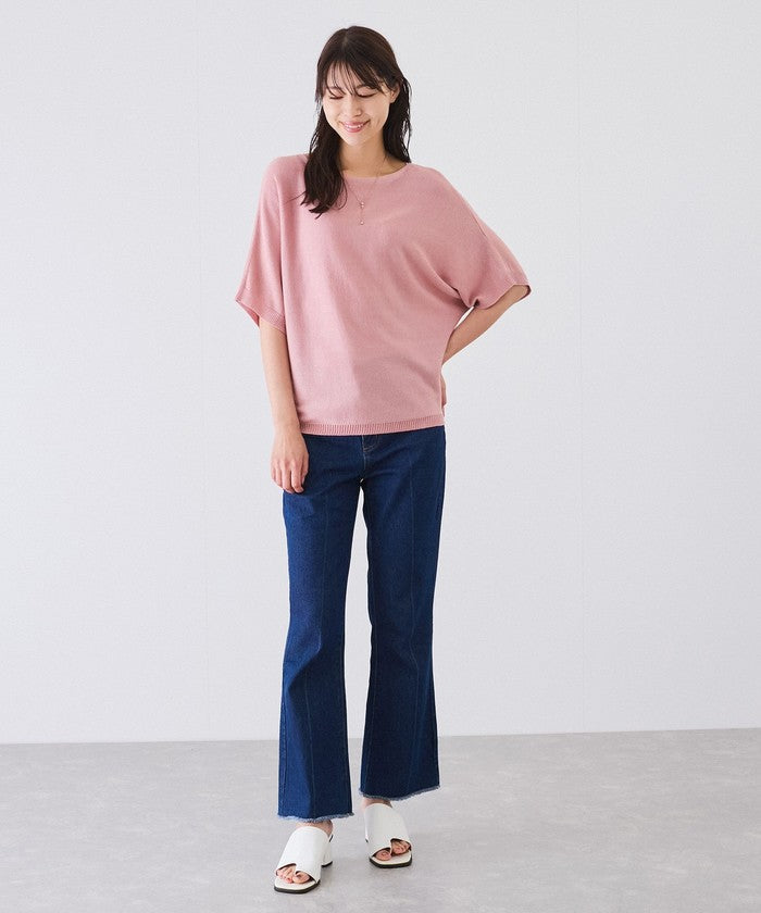 ジャイロ JAYRO ドルマン5分袖ラメニット  N12ー266A （グレー） グレー