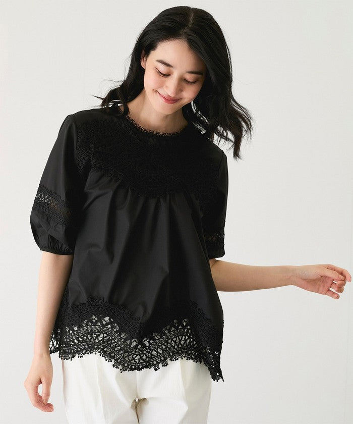 ジャイロ JAYRO レース切り替えブラウス    （ブラック） ブラック