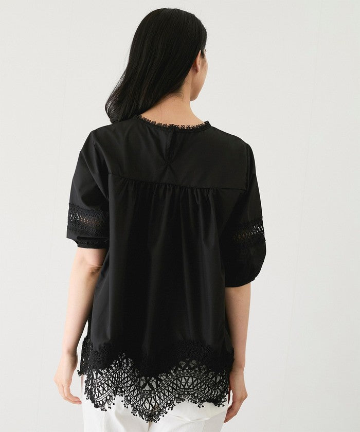 ジャイロ JAYRO レース切り替えブラウス    （ブラック） ブラック