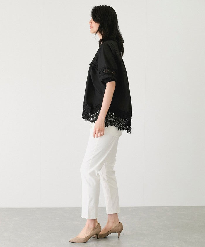 ジャイロ JAYRO レース切り替えブラウス    （ブラック） ブラック