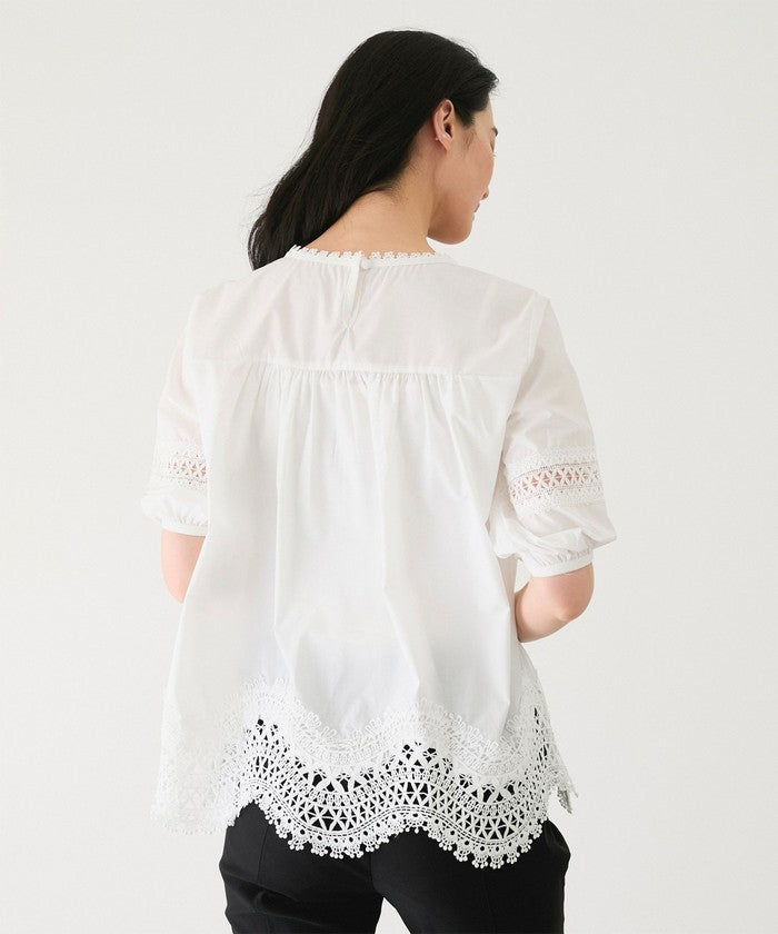 ジャイロ JAYRO レース切り替えブラウス    （ブラック） ブラック