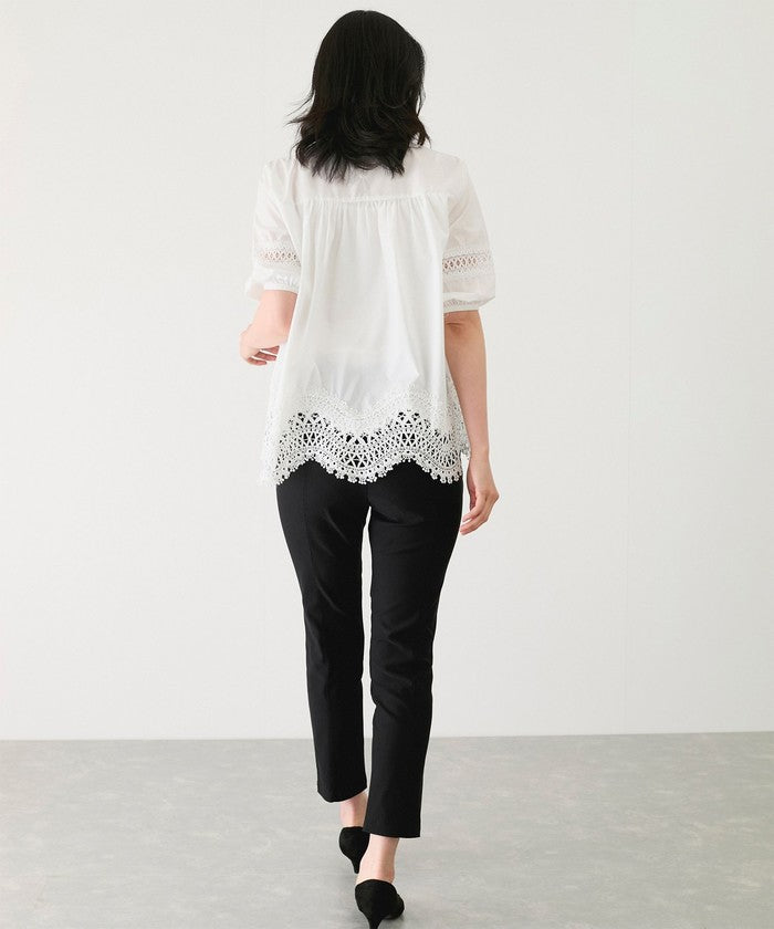 ジャイロ JAYRO レース切り替えブラウス    （ブラック） ブラック