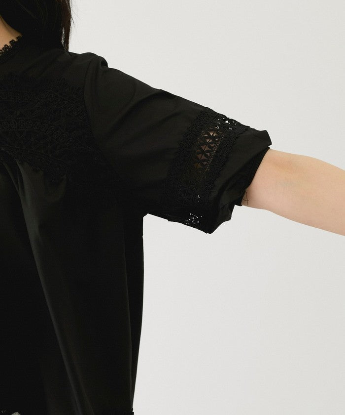 ジャイロ JAYRO レース切り替えブラウス    （ブラック） ブラック