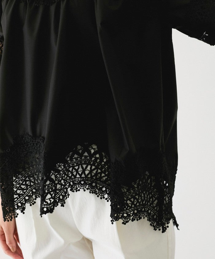 ジャイロ JAYRO レース切り替えブラウス    （ブラック） ブラック