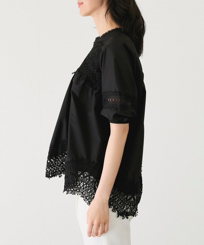 ジャイロ JAYRO レース切り替えブラウス    （ブラック） ブラック