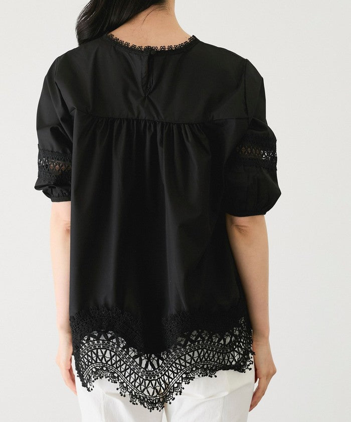 ジャイロ JAYRO レース切り替えブラウス    （ブラック） ブラック