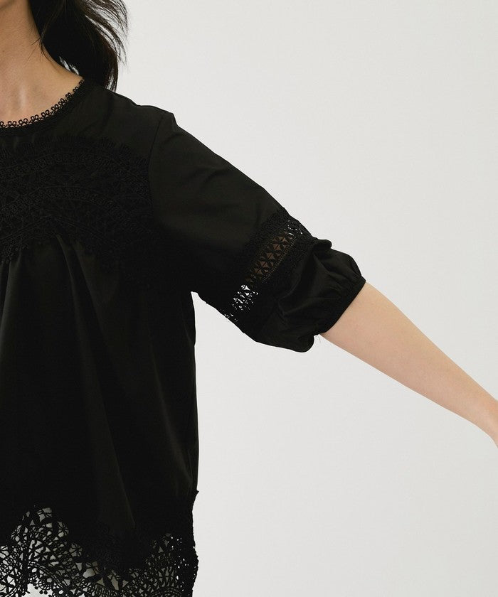 ジャイロ JAYRO レース切り替えブラウス    （ブラック） ブラック