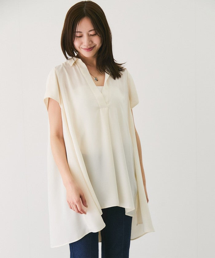 ジャイロ JAYRO Aラインチュニックブラウス （グリーン1） グリーン1