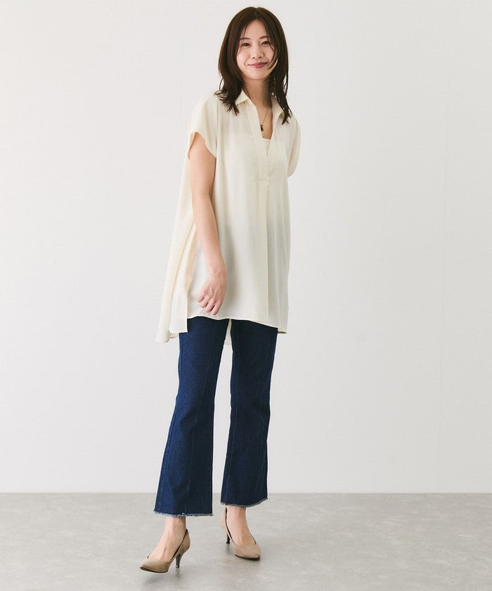 ジャイロ JAYRO Aラインチュニックブラウス （グリーン1） グリーン1