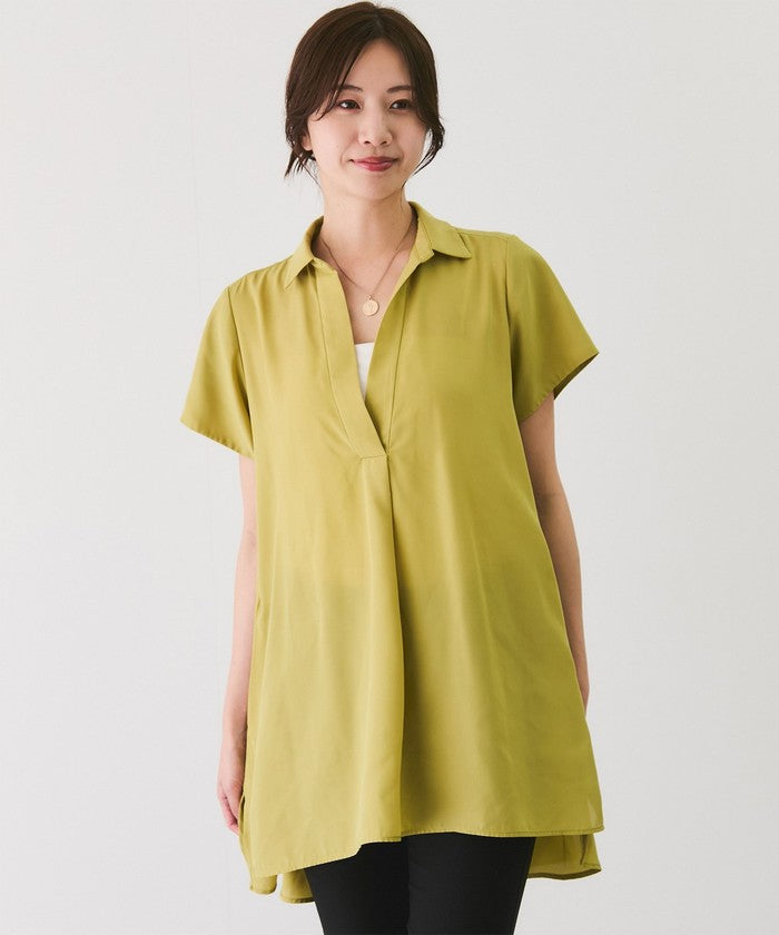 ジャイロ JAYRO Aラインチュニックブラウス （グリーン1） グリーン1