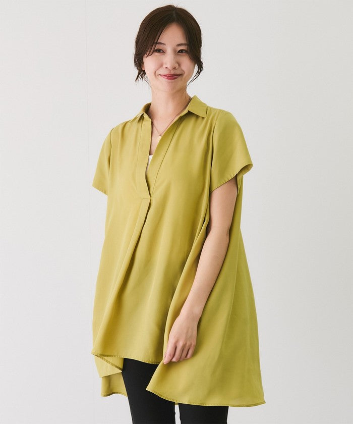 ジャイロ JAYRO Aラインチュニックブラウス （グリーン1） グリーン1