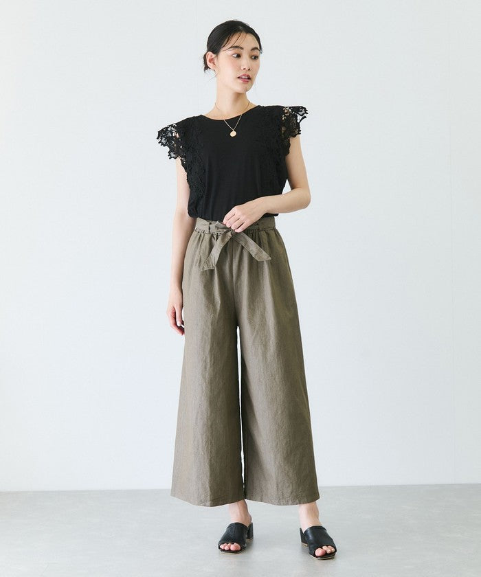 ジャイロ JAYRO スラブデニムクロプトワイドパンツ （ブラック） ブラック